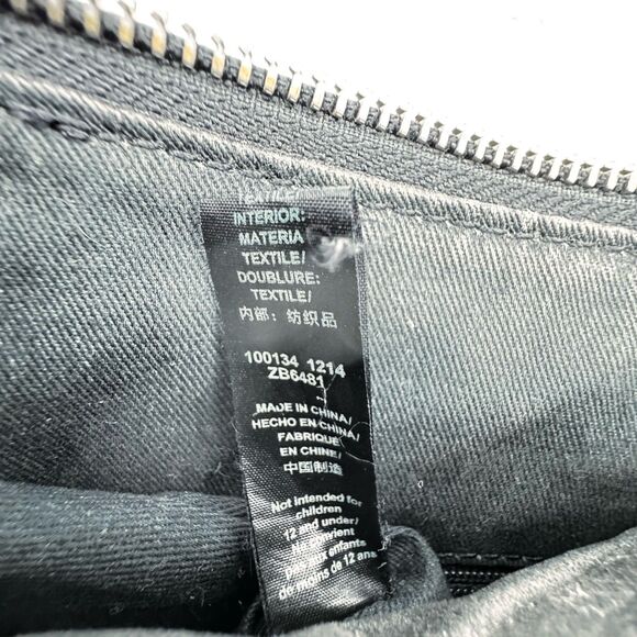 Fossil Off White Multi Color Leather Shoulder Bag Chunky Silver Hardware - Picture 11 of 16